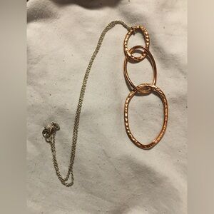 925 Silver Dangling Loop Necklace from ITALY